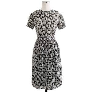 J.Crew Ribbon Bow Silk Peter Pan Collar Dress